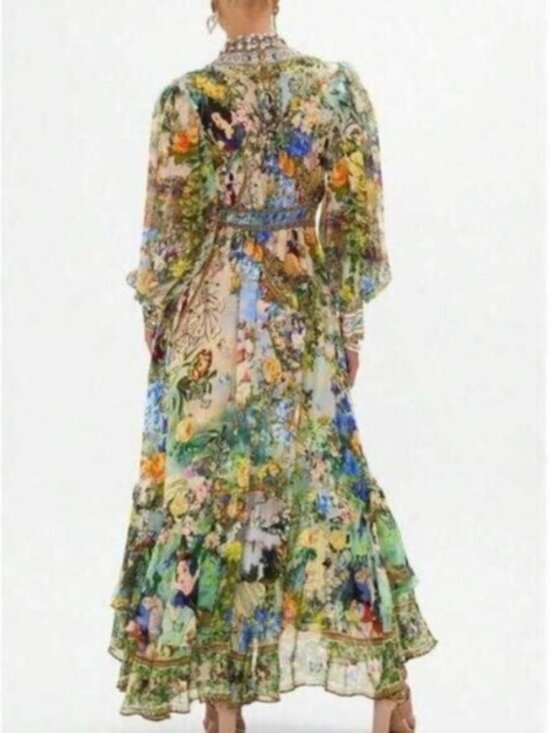 Dress Light Luxury High-Grade Mulberry Silk Print French Retro Temperament Fairy - Picture 2 of 5